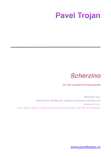 Scherzino for two woodwind instruments image number null