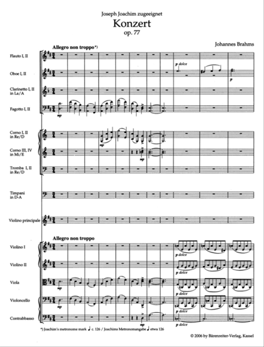 Concerto for Violin and Orchestra in D major, op. 77 Orchestra scores gallery preview page 2