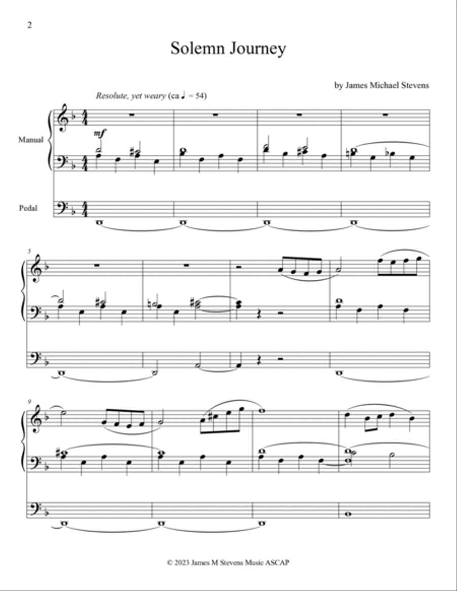Solemn Journey - Organ Solo Organ Solo scores gallery preview page 2
