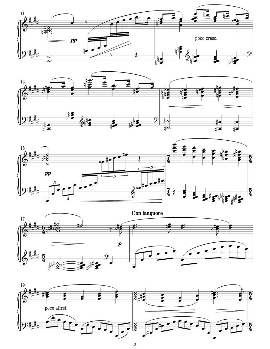 The White Peacock, From Roman Sketches Op. 7 Piano Solo scores gallery preview page 2
