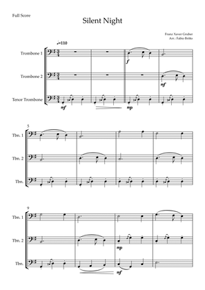 Silent Night (Christmas Song) for Trombone Trio