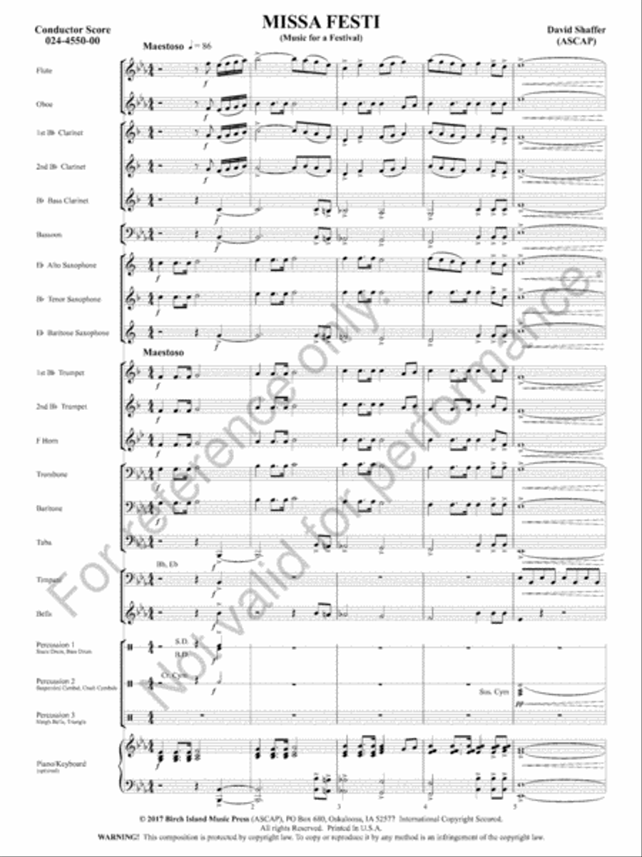 Missa Festi Concert Band scores gallery preview page 4