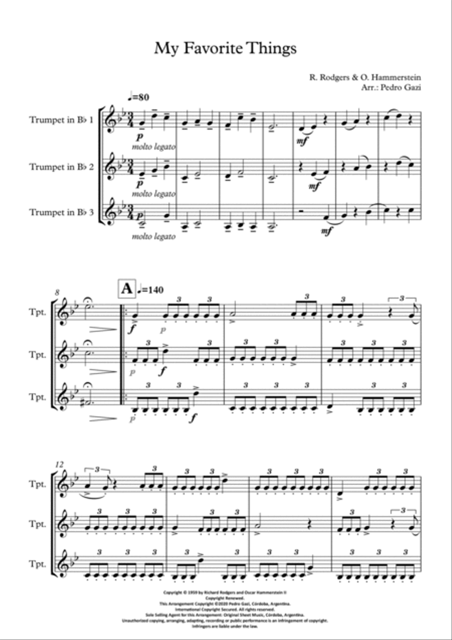 My Favorite Things My Favorite Things Brass Ensemble scores gallery preview page 3