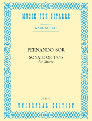 Book cover for Guitar Sonata, Op. 15B (Scheit