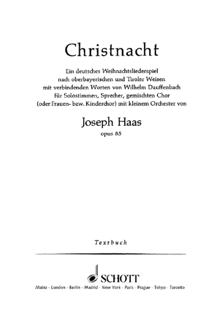 Haas J Christnacht Op85