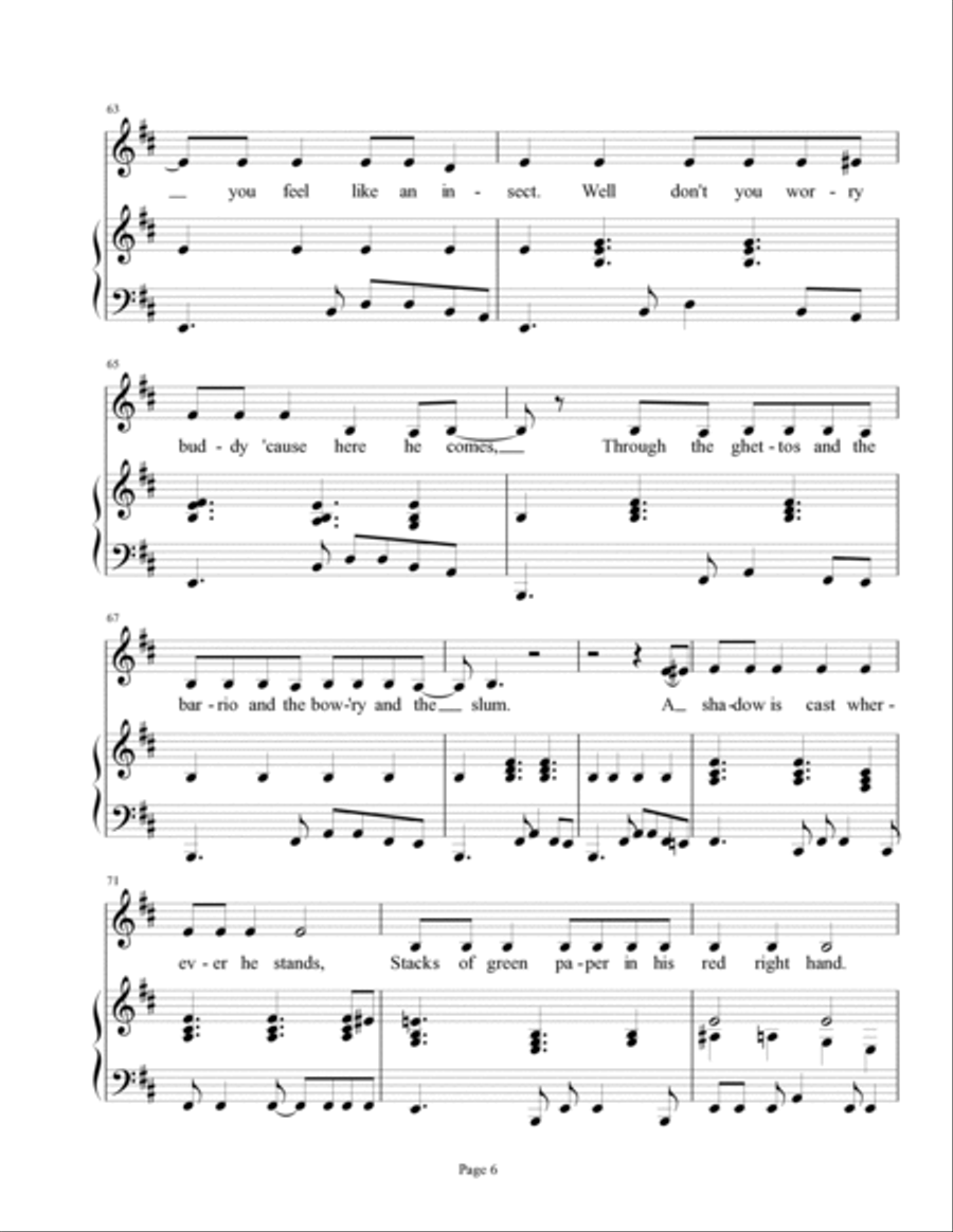 Red Right Hand Voice scores gallery preview page 6