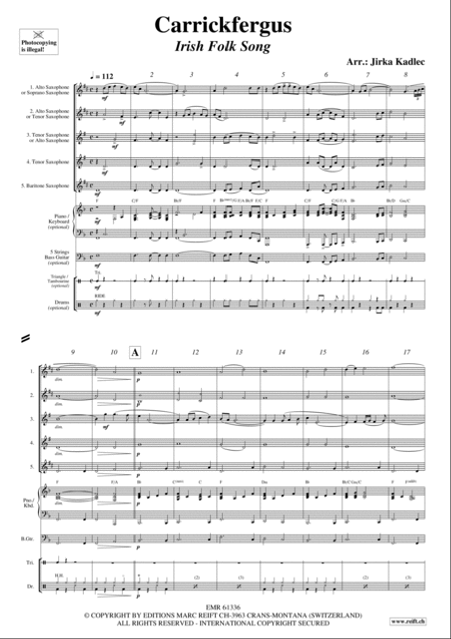 Carrickfergus Saxophone Quintet scores gallery preview page 3
