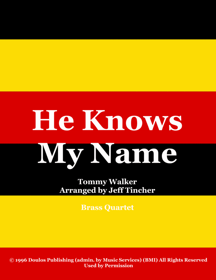 He Knows My Name Brass Ensemble scores gallery preview page 1