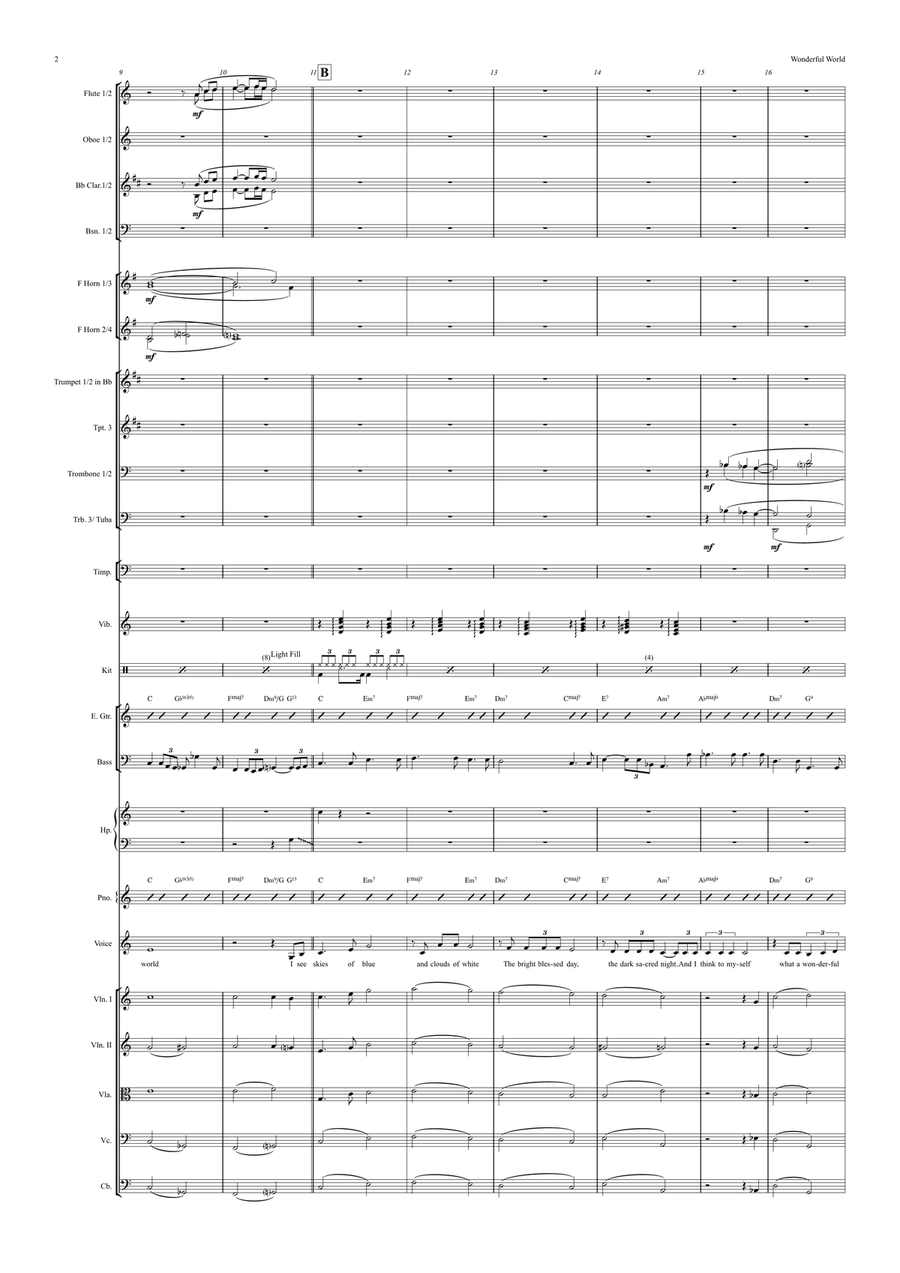 What A Wonderful World Full Orchestra scores gallery preview page 2