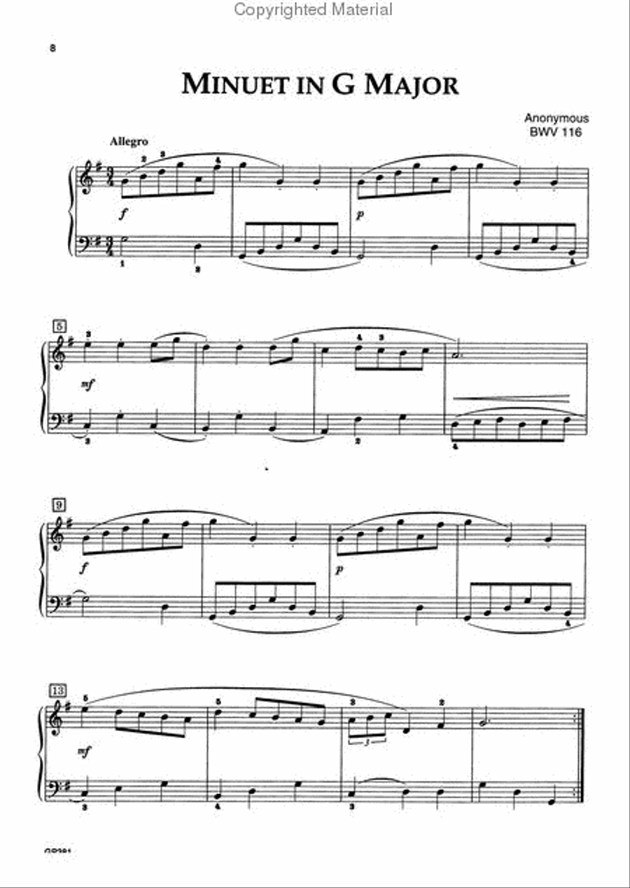Selections From The Notebook For Anna Magdalena Bach Piano Solo scores gallery preview page 3