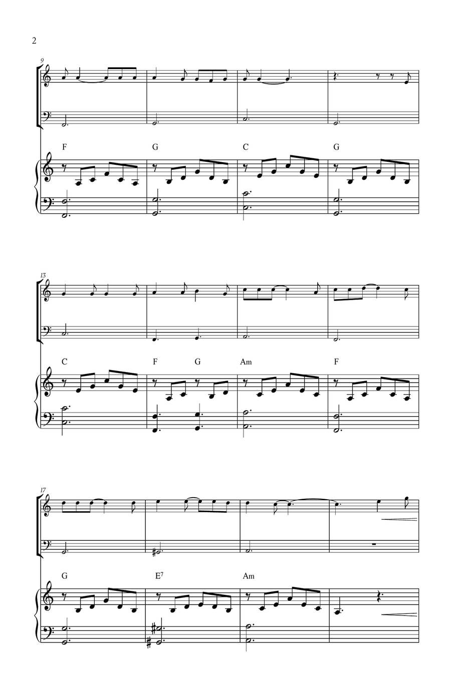 Hallelujah Woodwind Duet scores gallery preview page 2