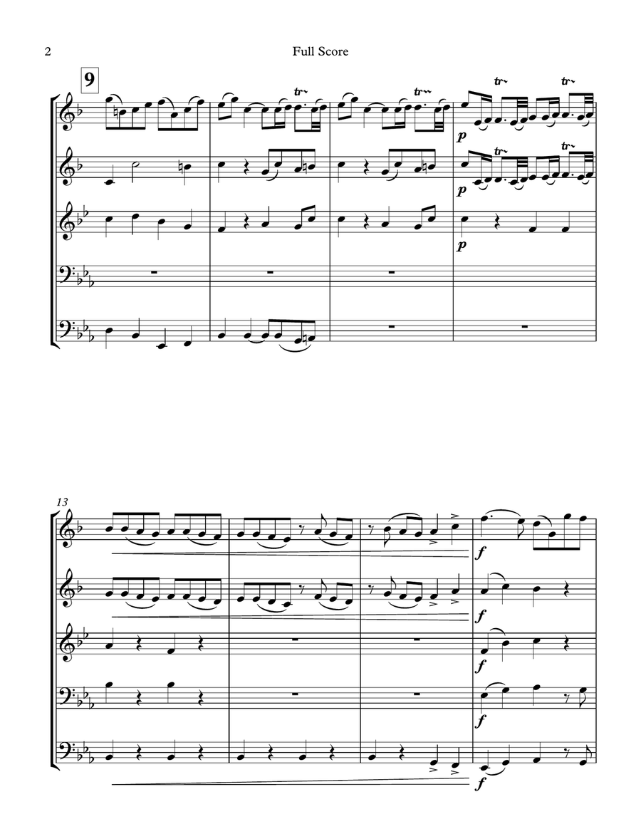 Coronation Anthem #4 - Let Thy Hand Be Strengthened - for brass quintet Brass Quintet scores gallery preview page 2