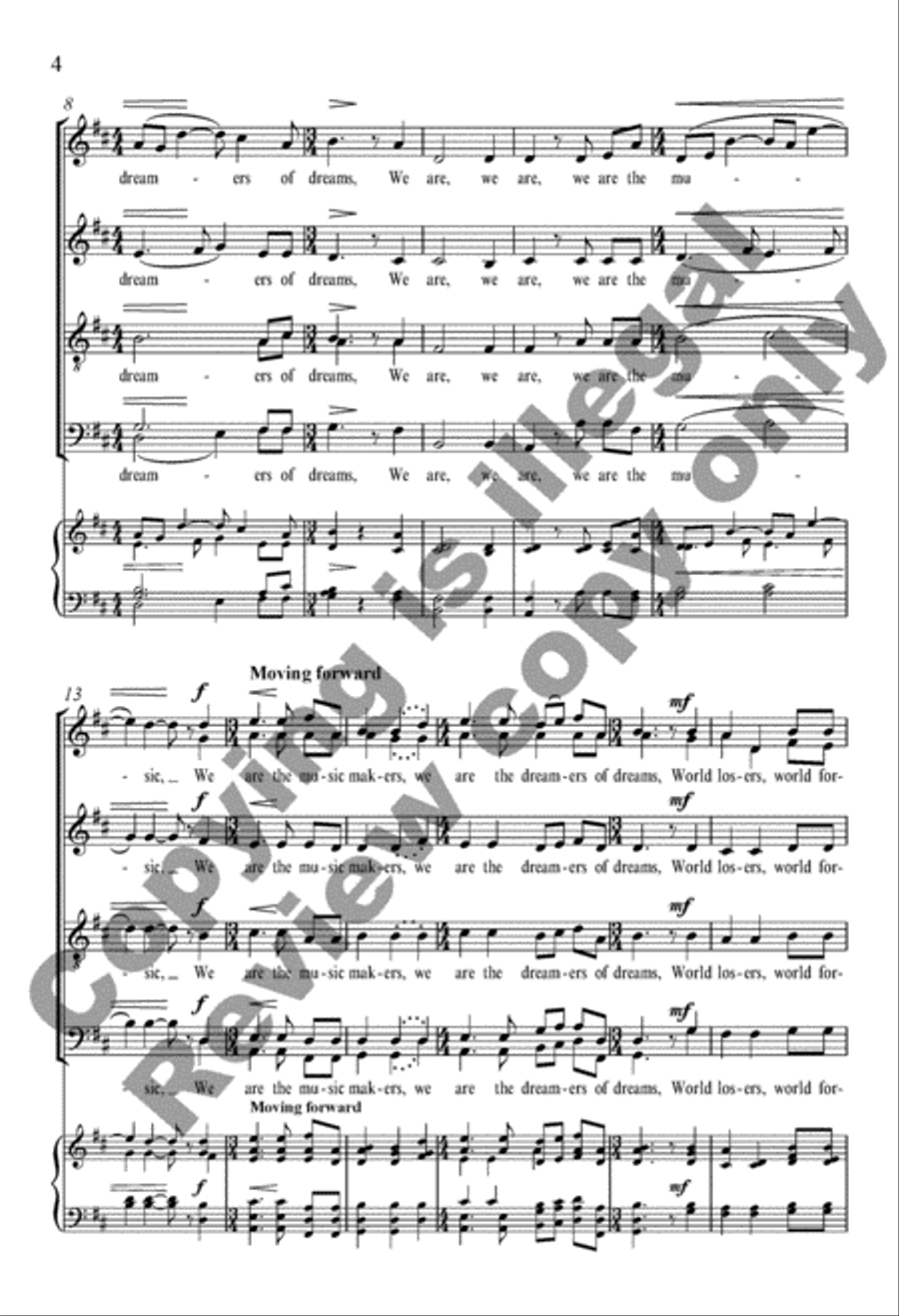 We Are the Music Makers Divisi scores gallery preview page 4