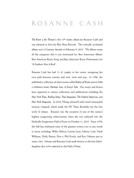 Rosanne Cash - The River and the Thread
