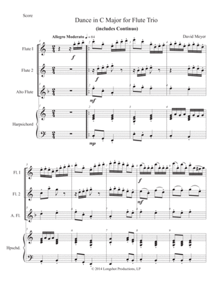 Dance in C Major for Flutes and Continuo