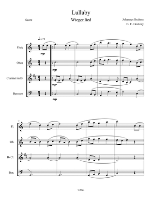 Brahms's Lullaby (Woodwind Quartet)