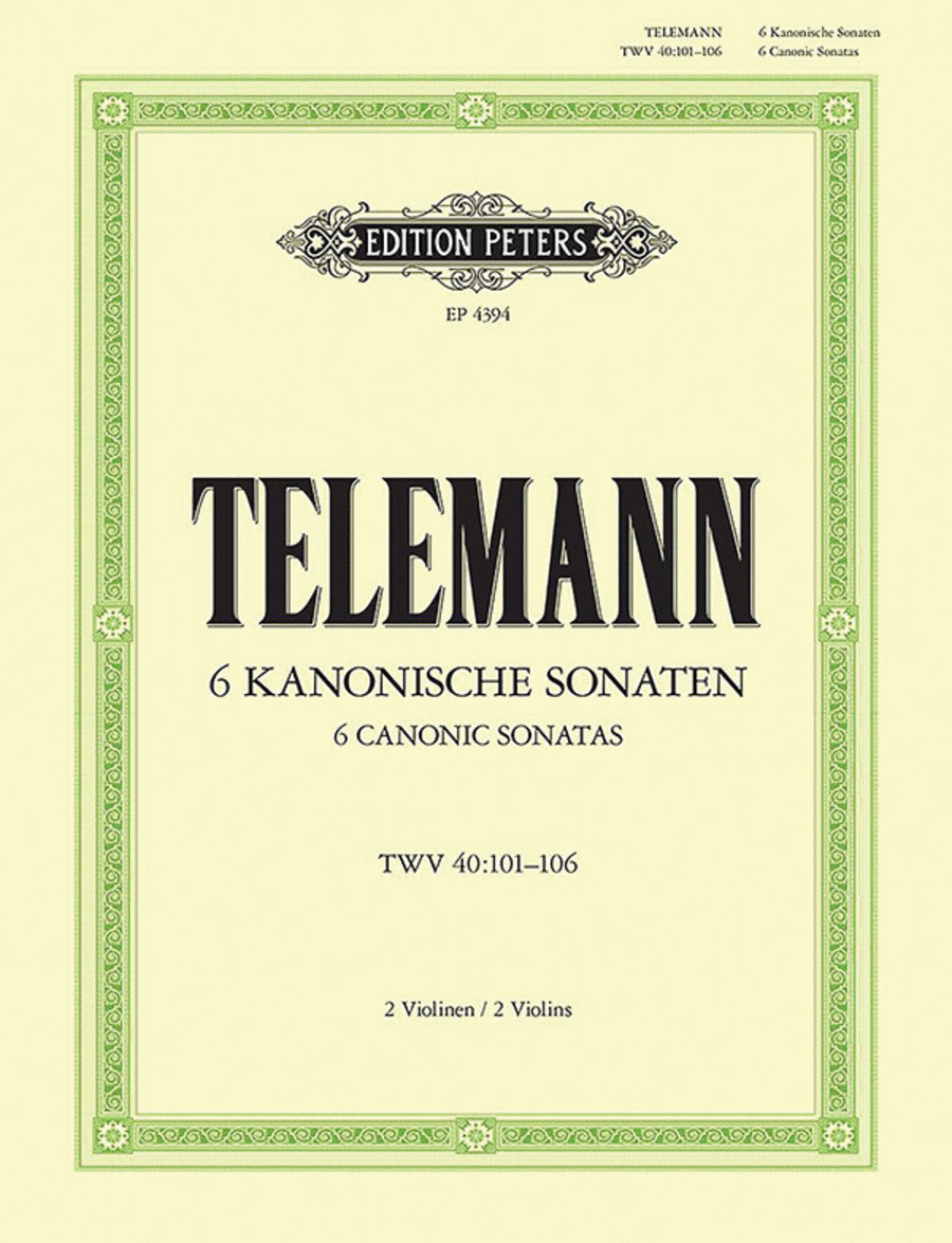 Georg Philipp Telemann: Canonic Sonatas