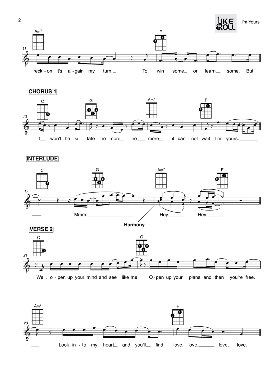 I'm Yours Voice scores gallery preview page 2