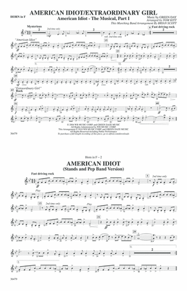 American Idiot / Extraordinary Girl: 1st F Horn