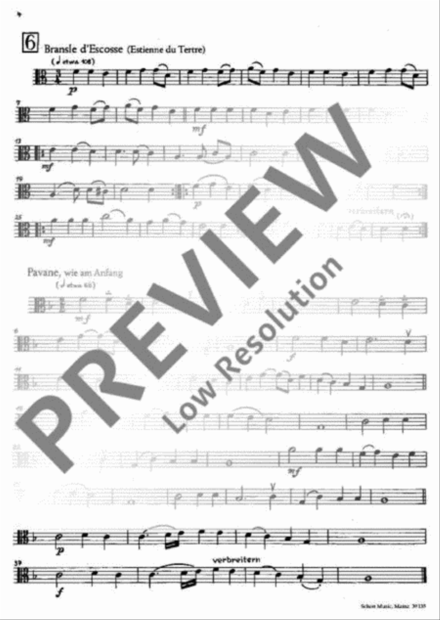Suite französischer Tänze Viola scores gallery preview page 5