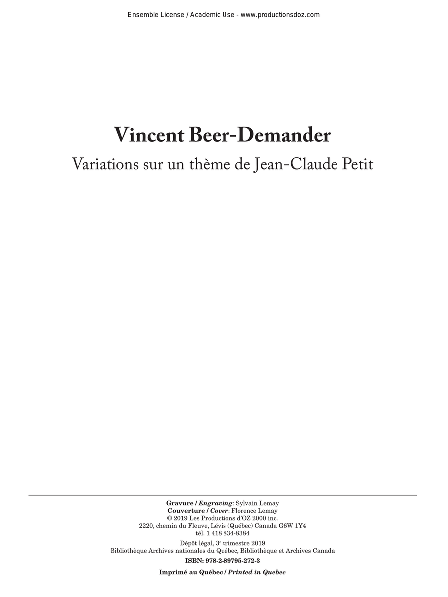 Variations sur un thème de Jean-Claude Petit Mandolin scores gallery preview page 1
