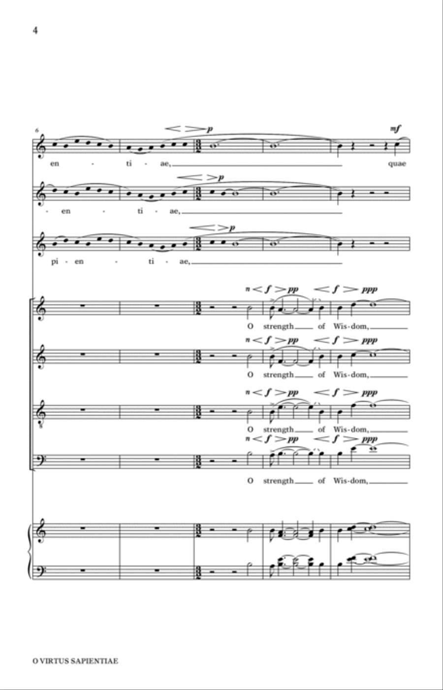 O Virtus Sapientiae O Virtus Sapientiae 4-Part scores gallery preview page 2