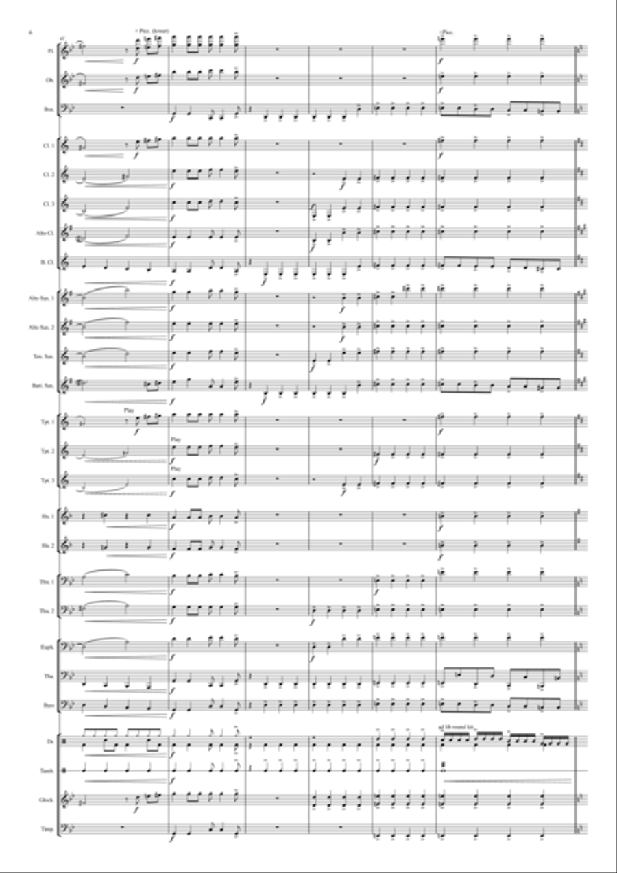 Music To Watch Girls By Concert Band scores gallery preview page 6