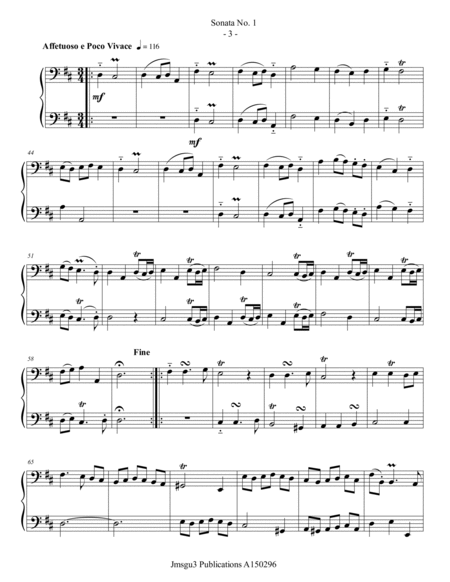 Loeillet: Six Sonatas Op. 5 No. 2 Complete for Bassoon Duo image number null