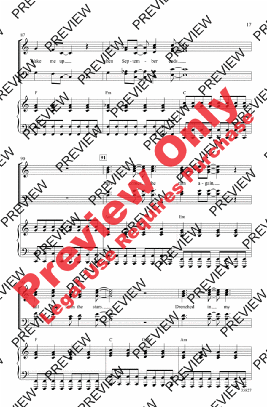Green Day on Stage: Selections from American Idiot 4-Part scores gallery preview page 17