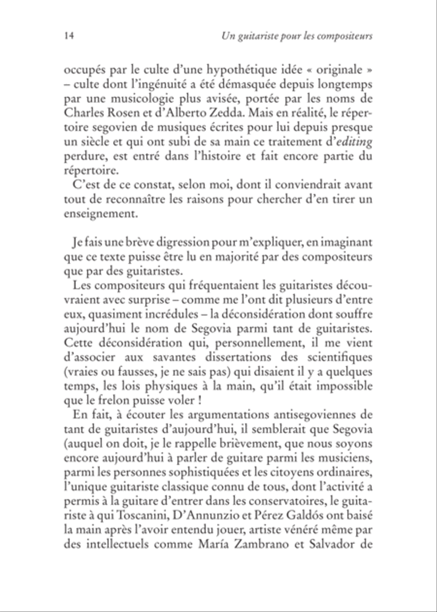 Un guitariste pour les compositeurs. Remarques et suggestions sur la composition pour guitare (+fichiers mp3). Préface de Davide Anzaghi School and Community scores gallery preview page 15