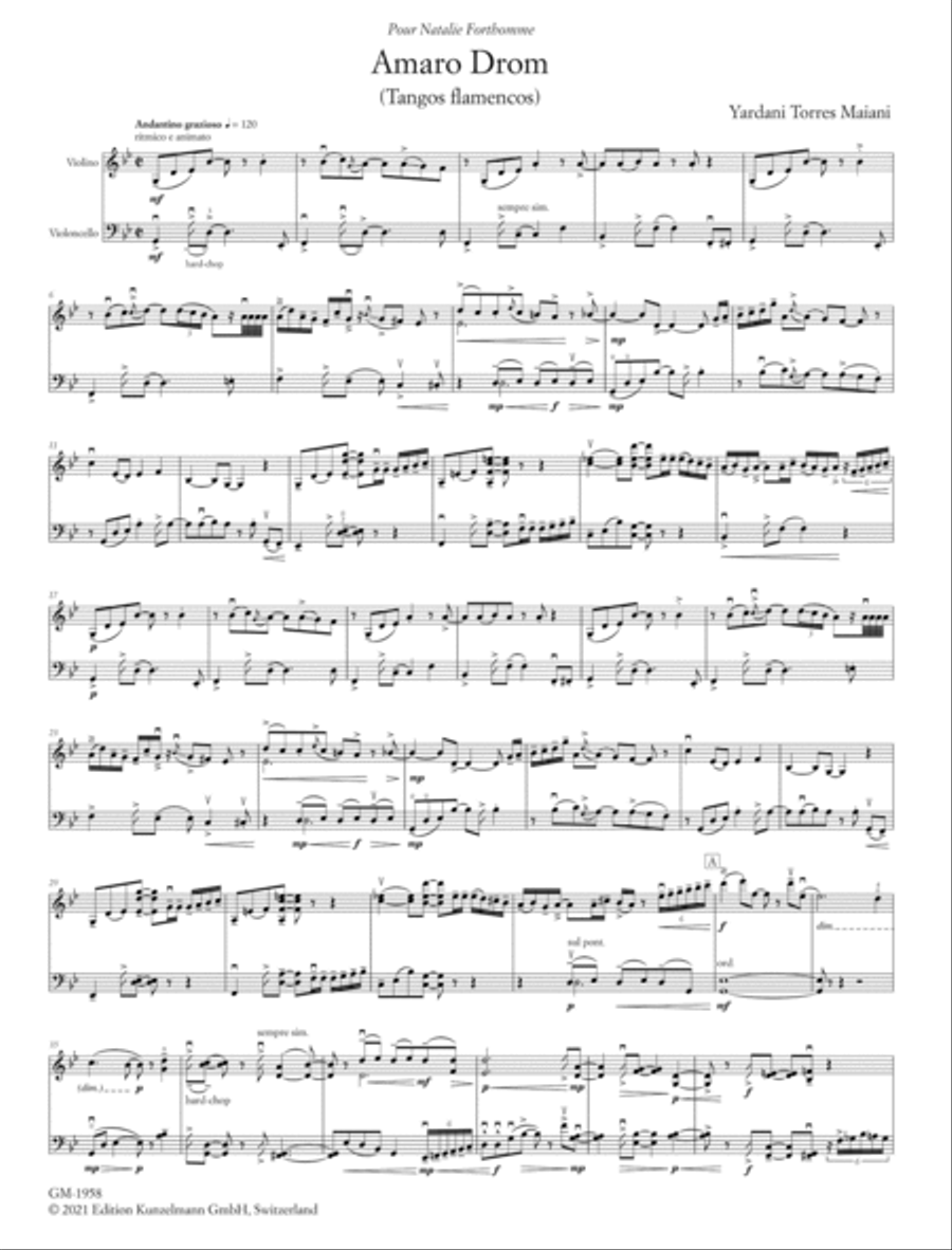Amaro Drom (Tangos Flamencos) Cello scores gallery preview page 2