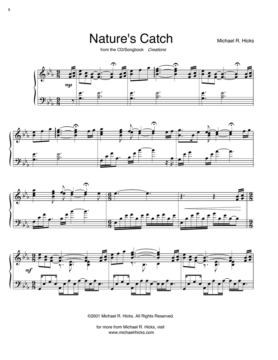 Nature's Catch Nature's Catch Piano Solo scores gallery preview page 1