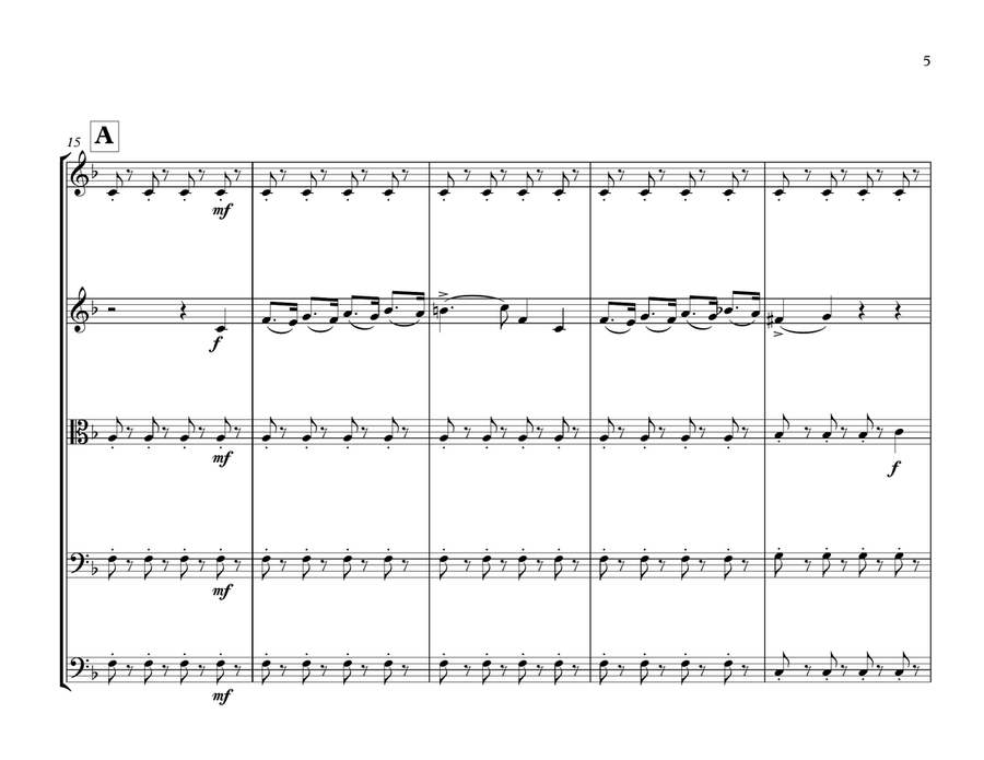 Brazilian National Anthem for String Orchestra (MFAO World National Anthem Series) String Quartet scores gallery preview page 5