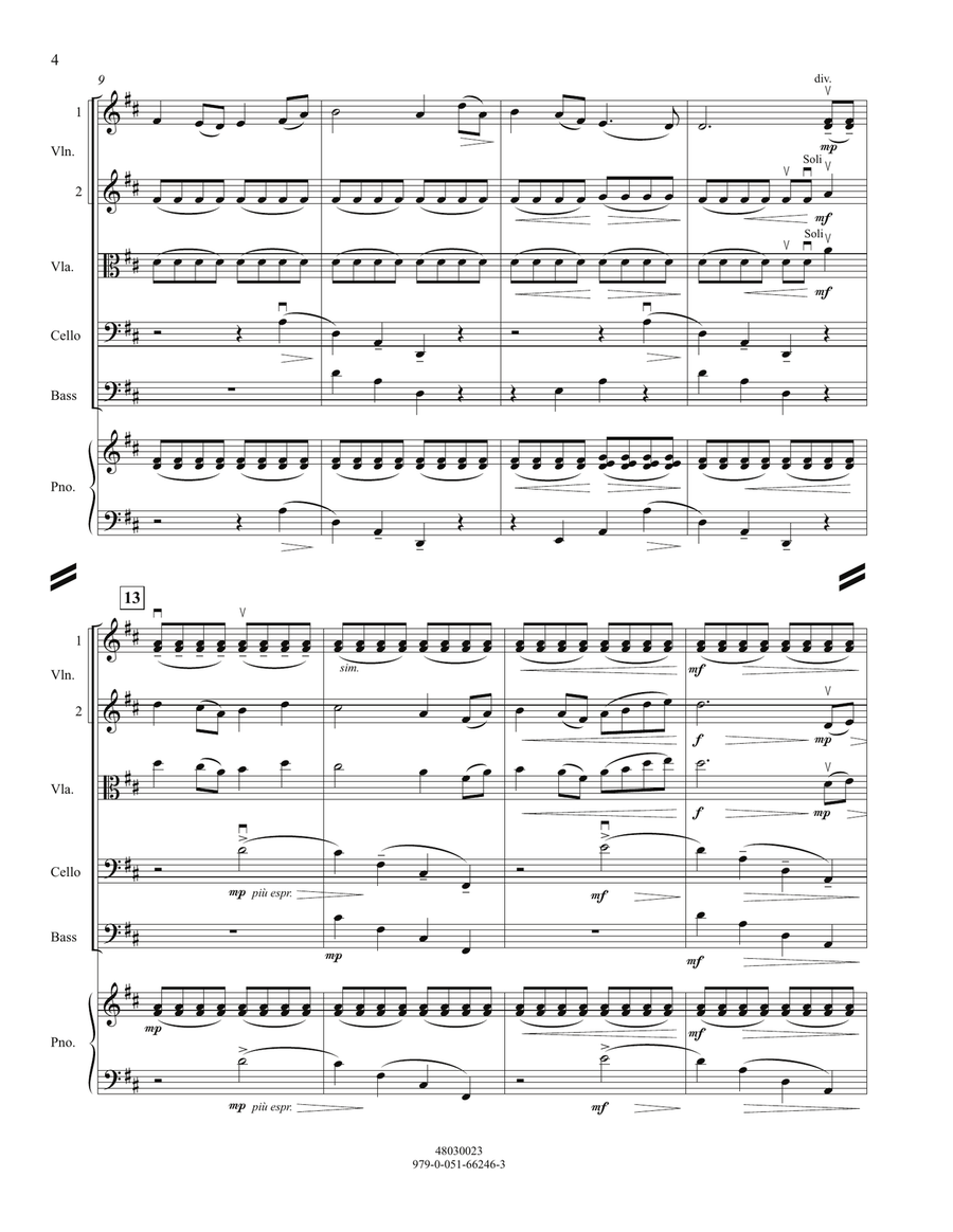 The Salley Gardens - Conductor Score (Full Score) Orchestra scores gallery preview page 3