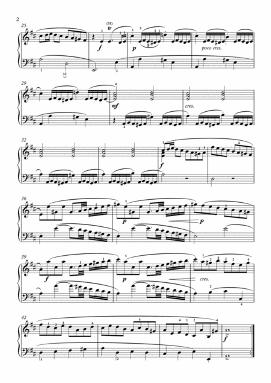 Scarlatti-Sonata in D-Major L.264 K.312(piano) Piano Solo scores gallery preview page 3