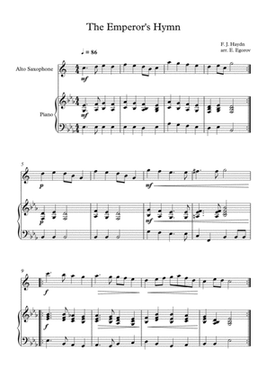 The Emperor's Hymn, Franz Joseph Haydn, For Alto Saxophone & Piano