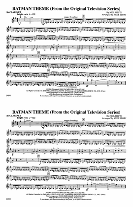 Batman Theme (from the TV Series): 1st B-flat Clarinet