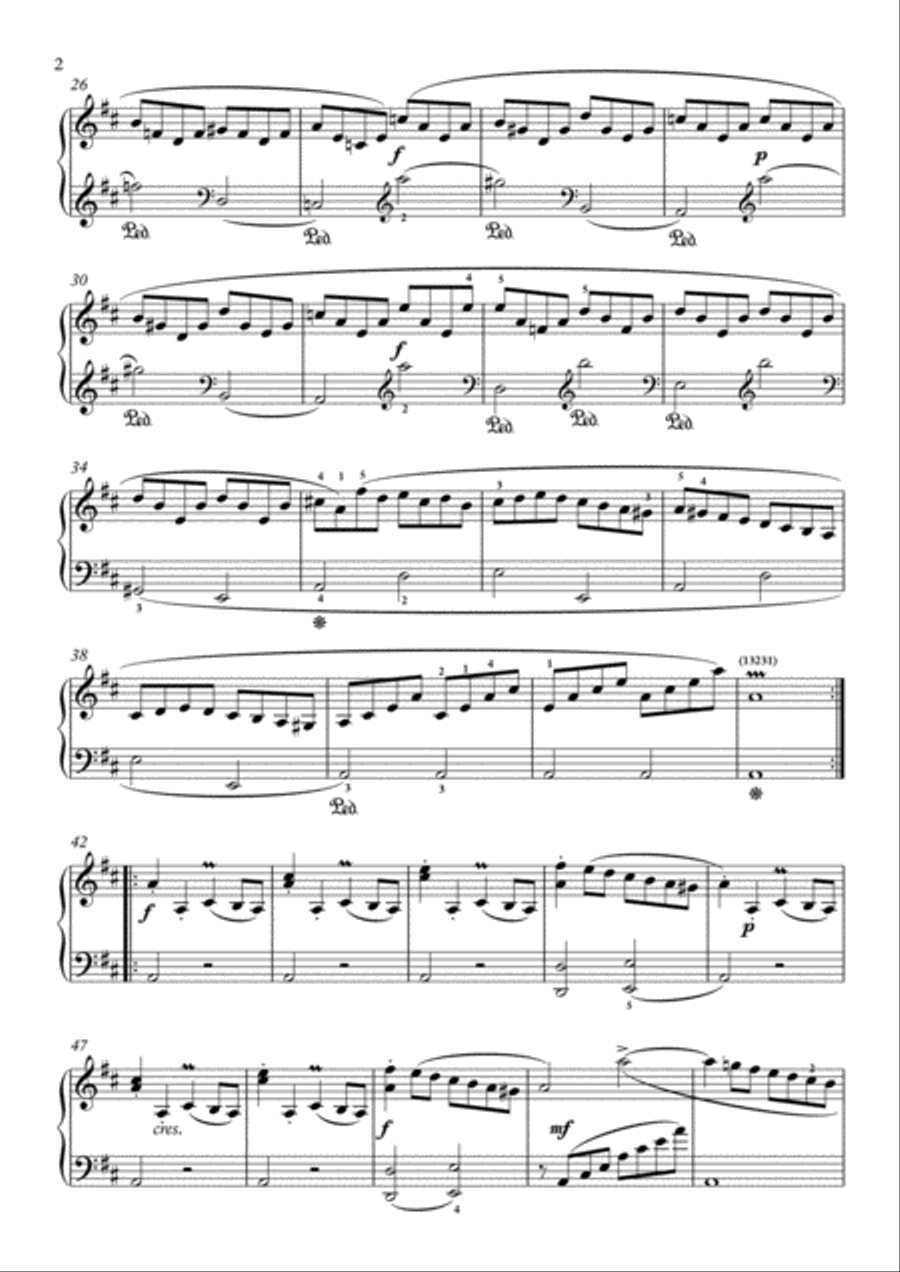 Scarlatti-Sonata in D-Major L.261 K.53(piano) Piano Solo scores gallery preview page 3