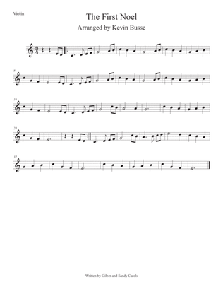 The First Noel (Easy key of C) Violin