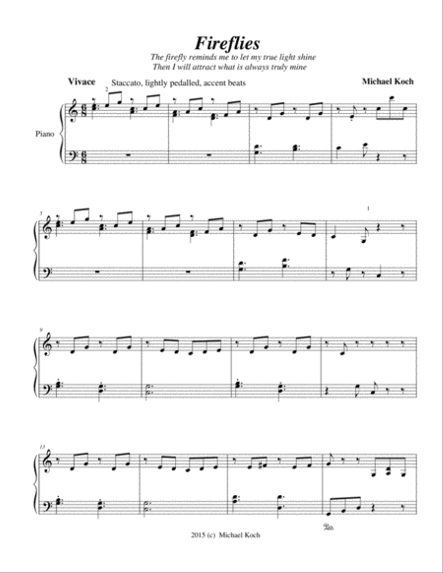 Fireflies Piano Method scores gallery preview page 1