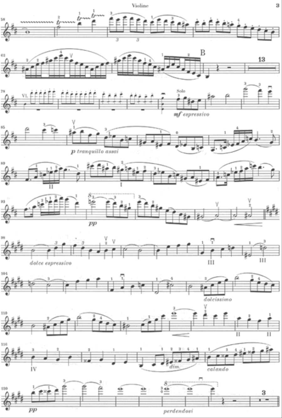 Concerto for Violin and Orchestra in B minor Op. 61, No. 3 Violin Solo scores gallery preview page 5