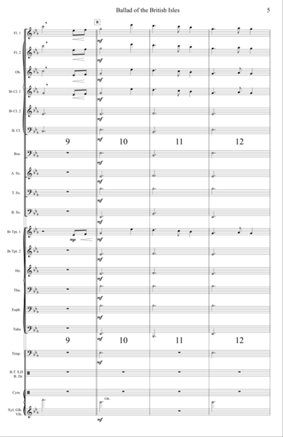 The Celtic Winds Suite for Concert Wind Band - Grade 2 Concert Band scores gallery preview page 5