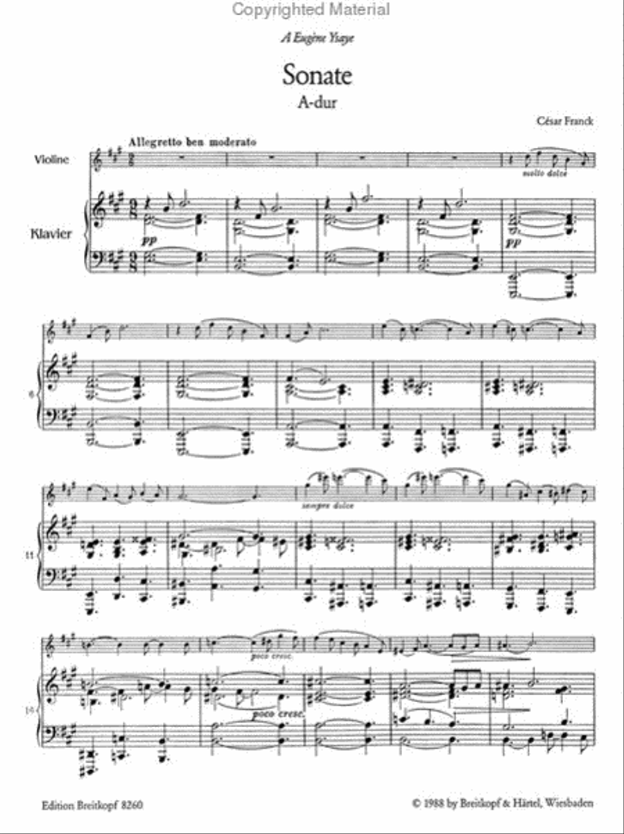 Sonata in A major Flute Solo scores gallery preview page 2