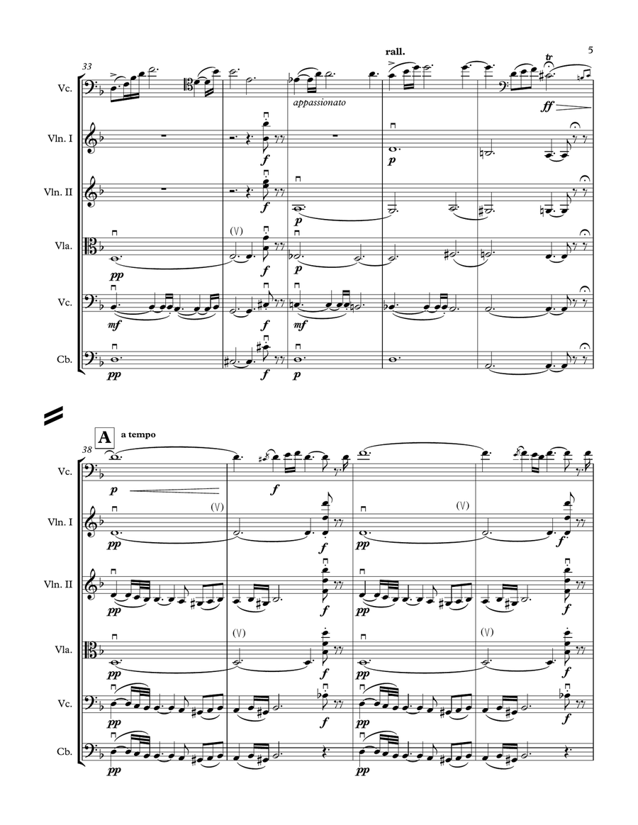 Lalo Cello Concerto in D Minor - 1st Movement - Solo Cello and String Orchestra String Orchestra scores gallery preview page 5
