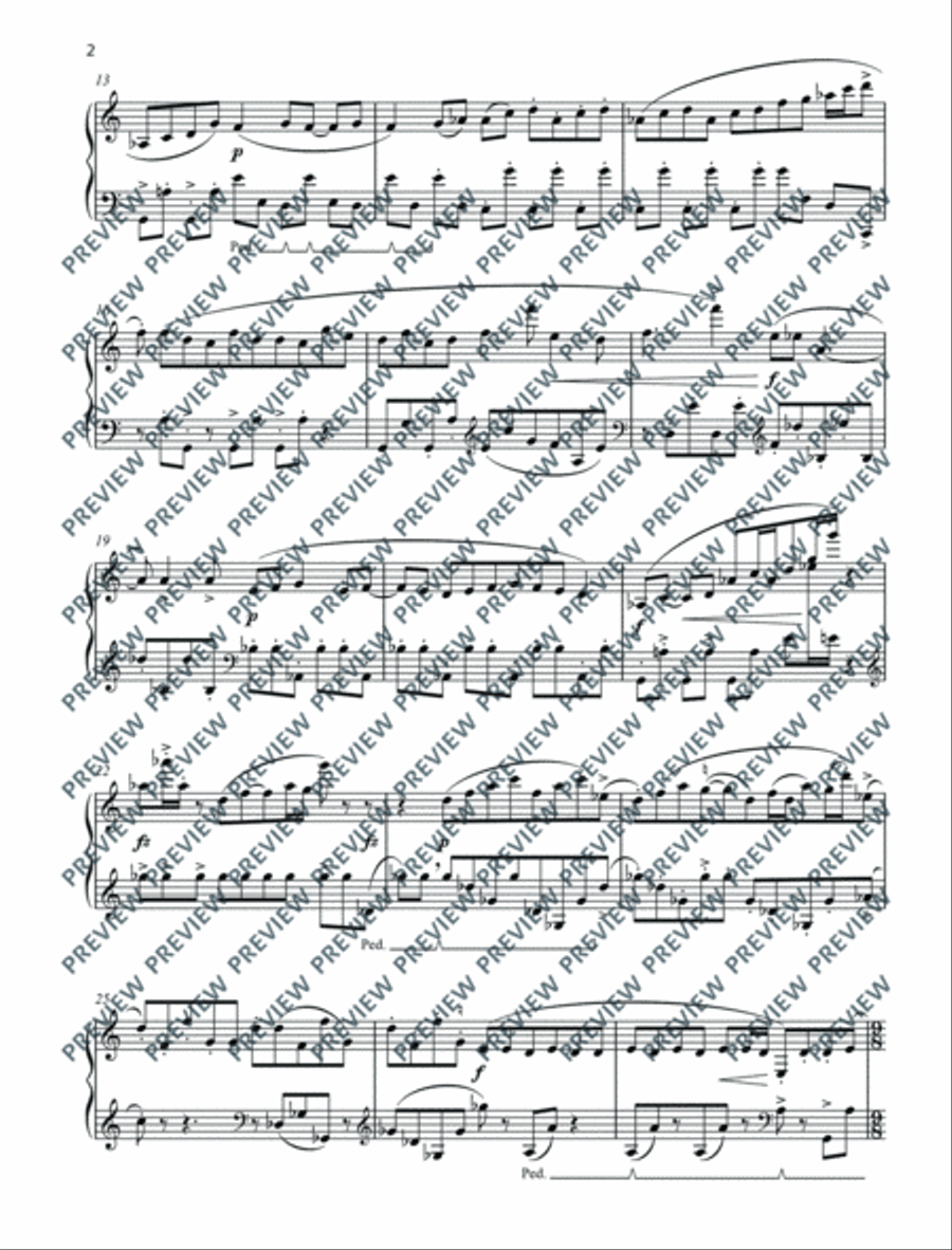 Five Keyboard Pieces Piano Solo scores gallery preview page 7