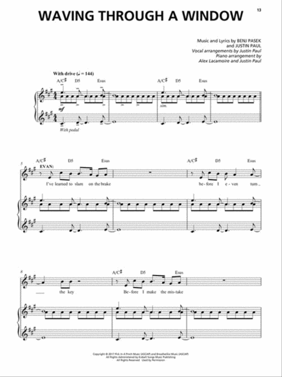 Dear Evan Hansen Voice scores gallery preview page 3