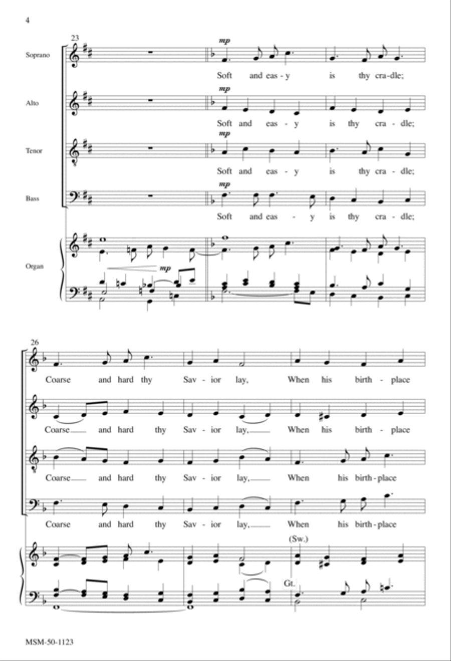 Cradle Song Cradle Song 4-Part scores gallery preview page 4