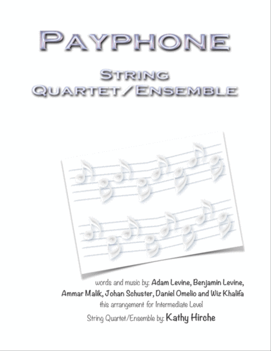 Payphone String Quartet scores gallery preview page 1