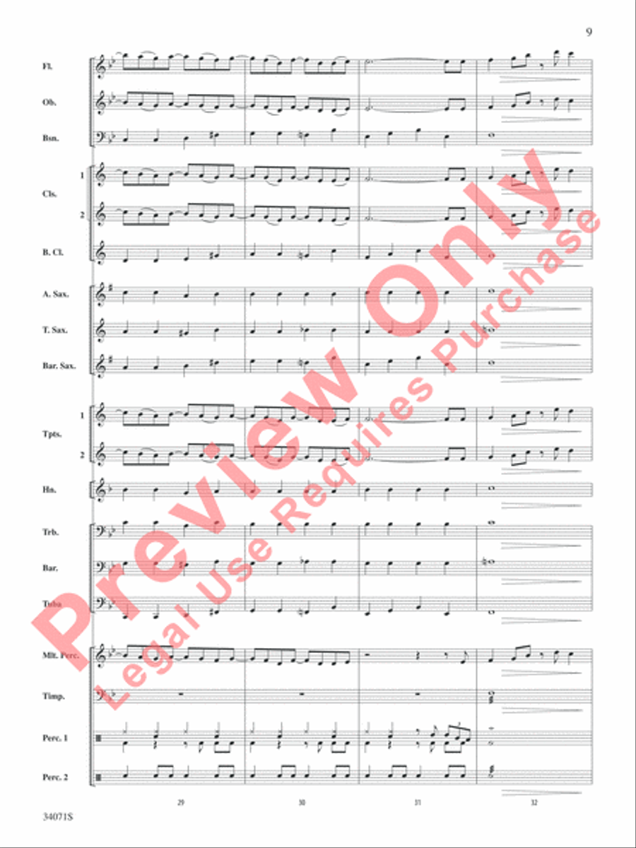 Haven't Met You Yet Concert Band scores gallery preview page 10