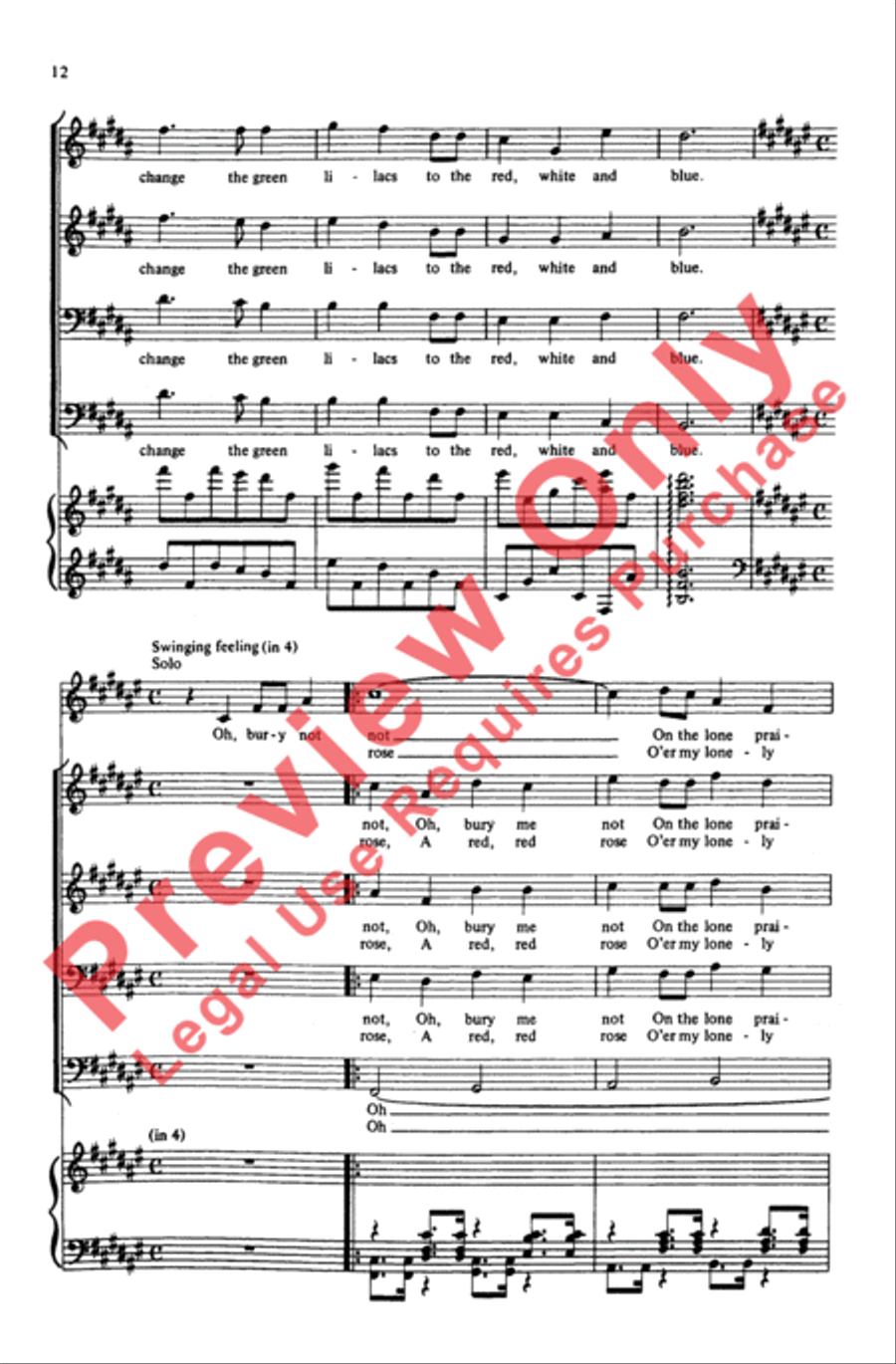 Western Songs Western Songs Men's Choir scores gallery preview page 11